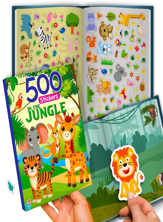 BRIJBASI My First 500 Jungle Sticker Activity Book for Kids, Children and Toddlers - Fun Activity with Coloring - Ages 3+ Years - Image 2